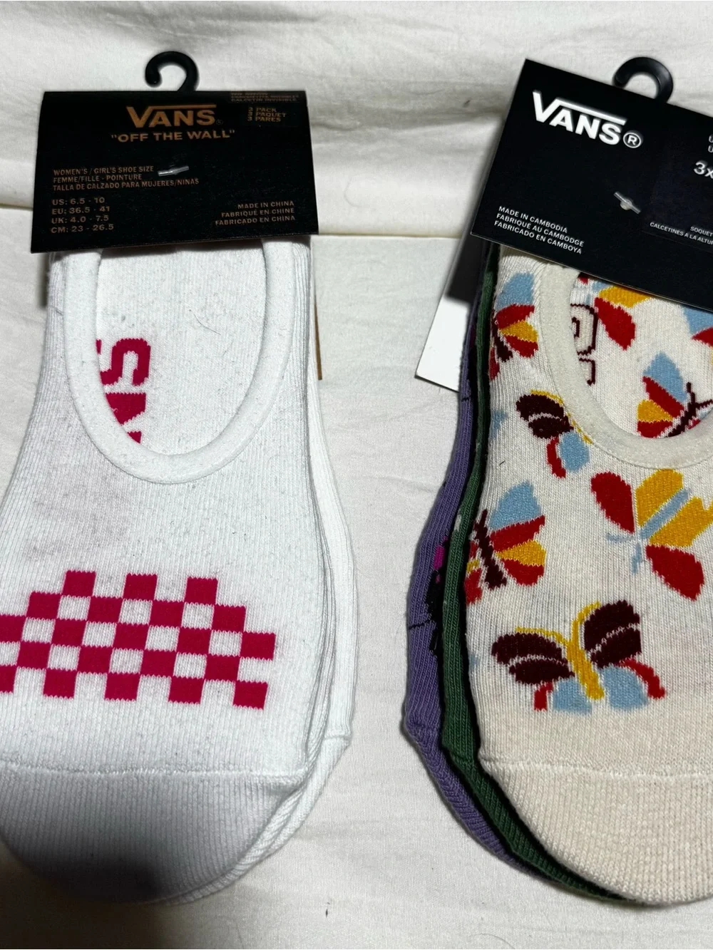 NEW Vans Brown Suede Slip-On Sneakers Women’s 7.5 with 2 Packs of Van’s Socks